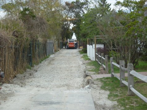 Concrete work at upper Bungalow Walk continues. 