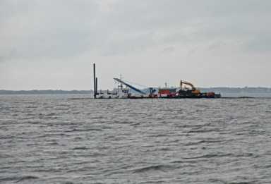Dredge-to-Begin_Machinery-Transported-by-Vessel_December-2014