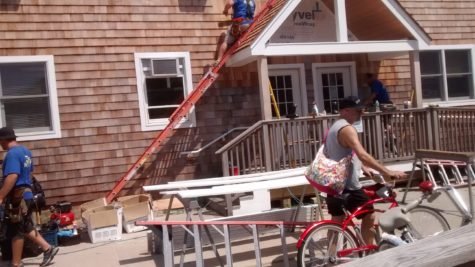 Construction at OB Village Hall, August 2016.