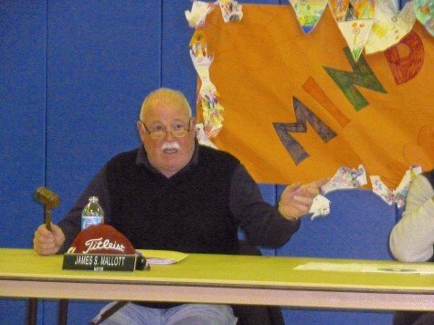 Mayor Mallot with his mallet presiding over the Public Hearing of April 11. 