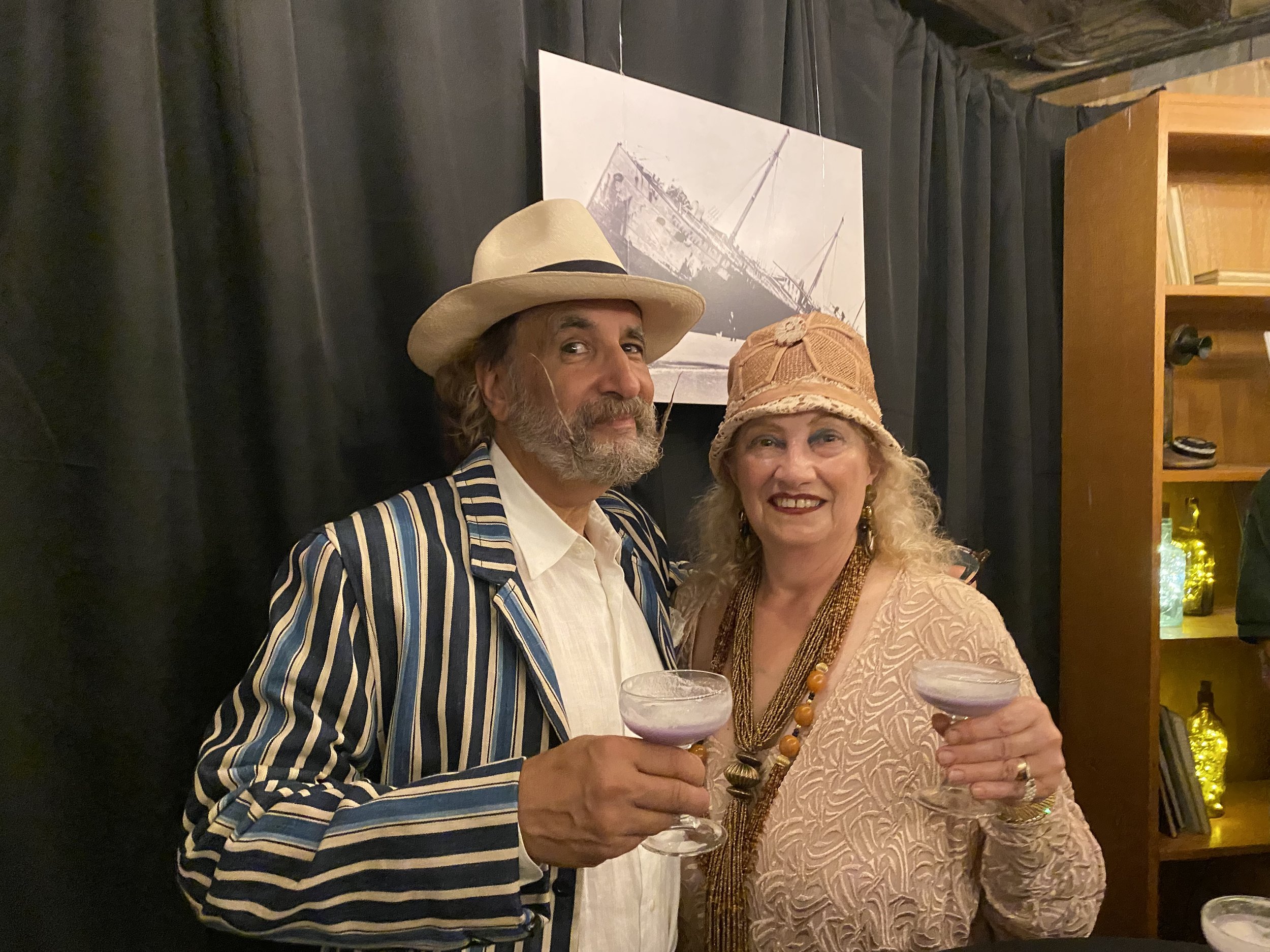 Maryann and Ron in the speakeasy.