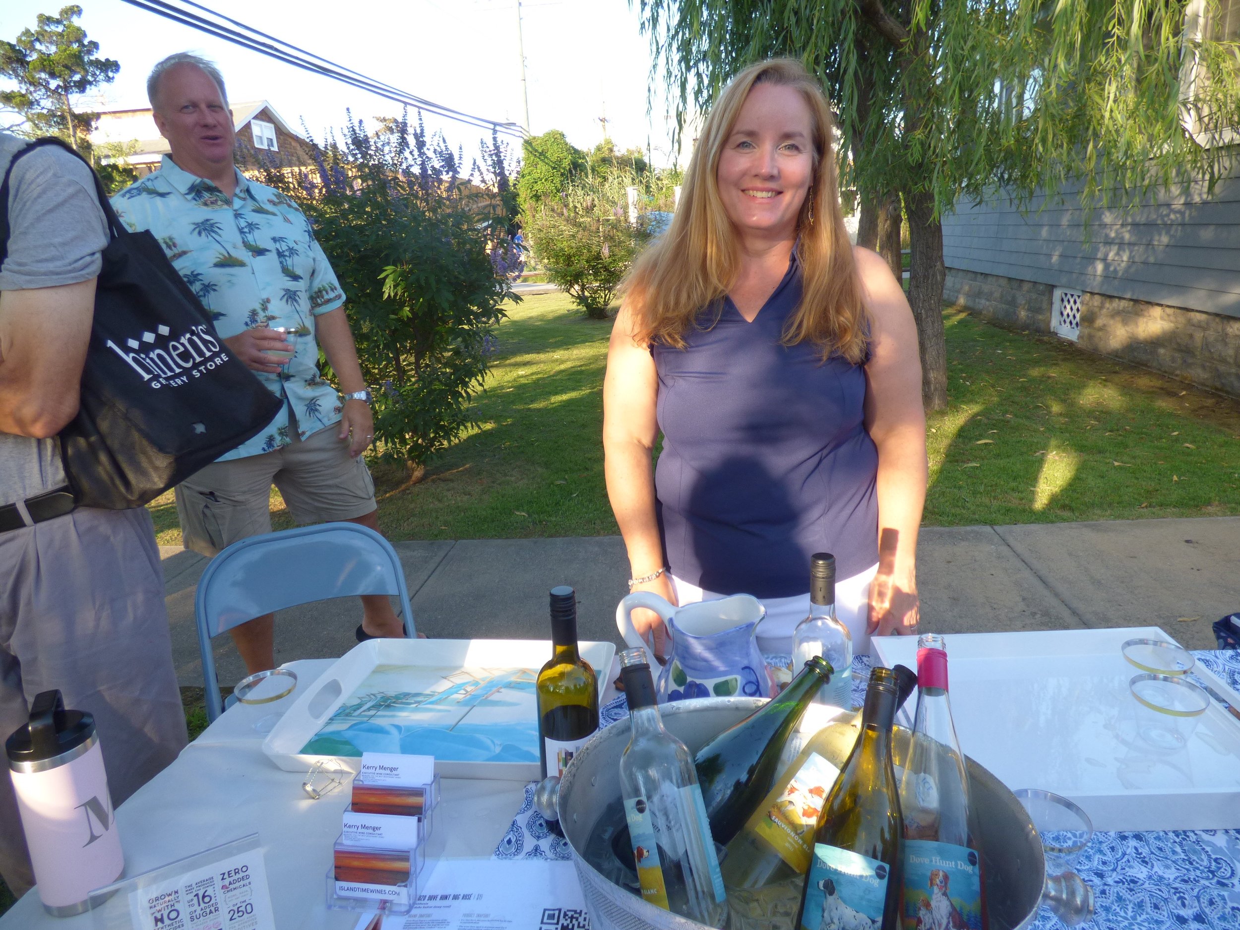 Kerry Menger of Islandtimewines.com served the libations.