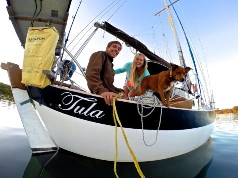 Tula Sierra and the water dog Jetty