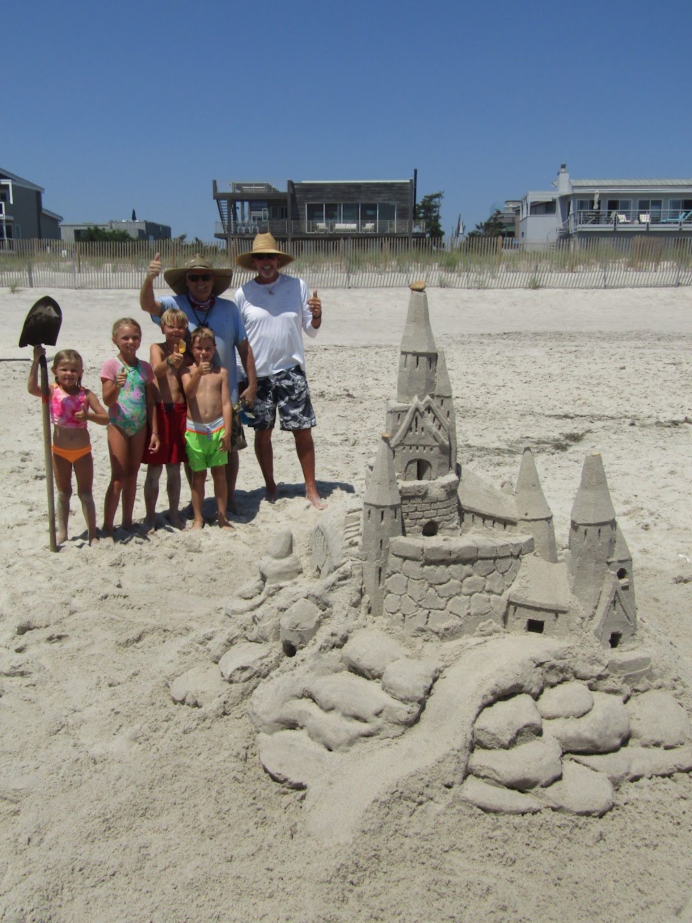 “Sand Town USA” by team members Darrell O’Connor, Brian Kerr (adults pictured), Ila and Frances Robbins (sisters), Wade and Cole Krager. (Copy)