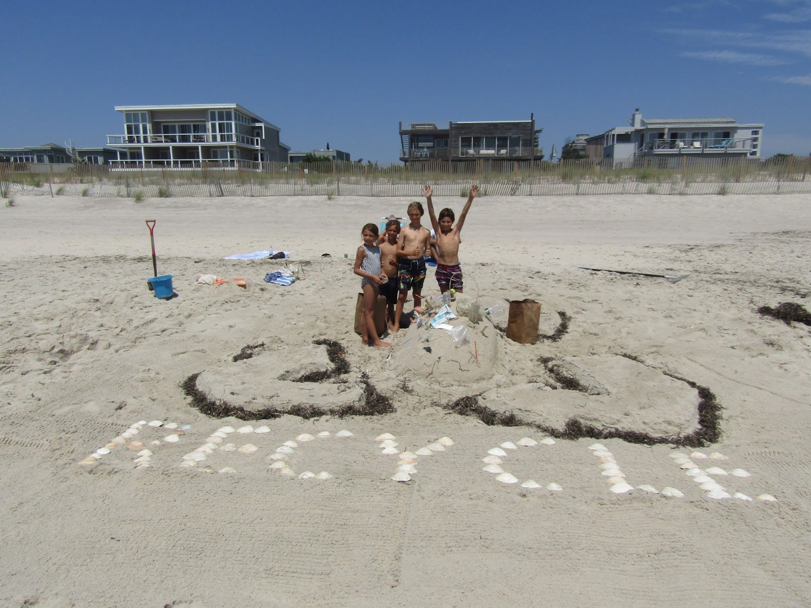 The first place winners were especially creative, as they incorporated an actual garbage can into the mound of sand that allowed beachgoers to dispose of their trash. (Copy)