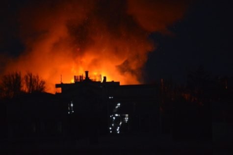 The threat of shooting embers that lead to the subsequent damage of neighboring structures. (Photo courtesy of Lynette Vitale.)