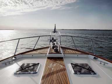 Bow of motoryacht