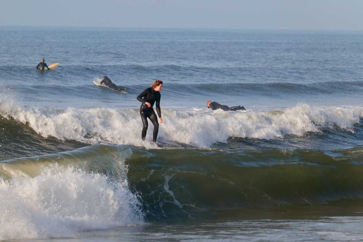 Surfers at Gilgo Beach