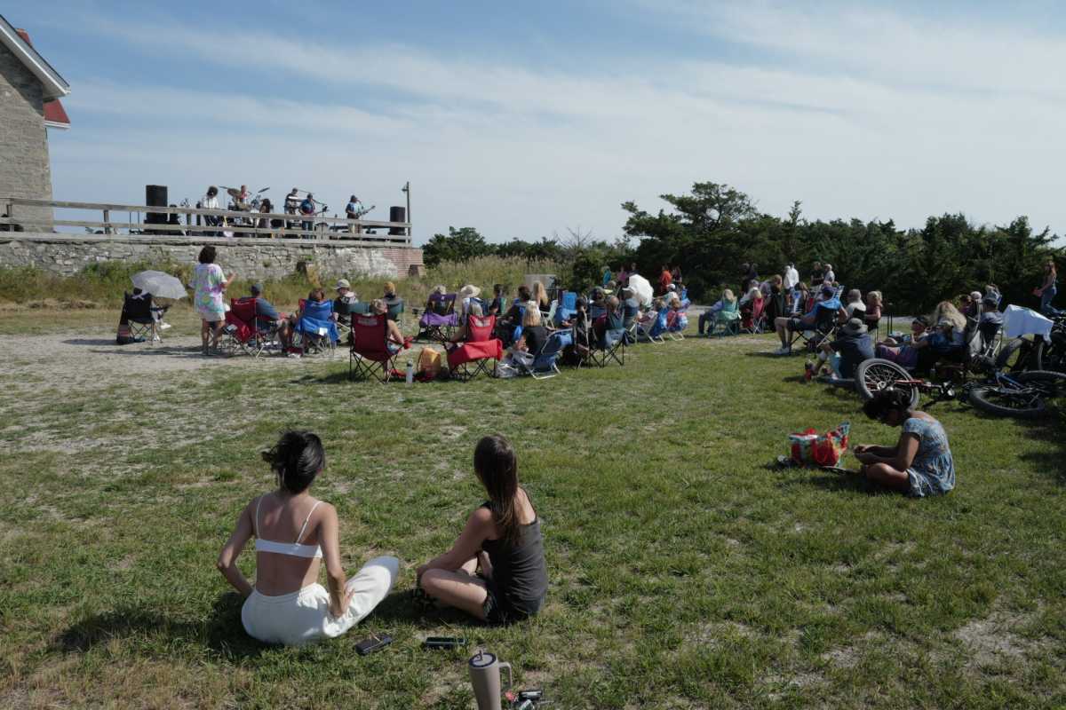 The first Fire Island lighthouse was built in 1826. Only 74-feet tall, the octagonal, cream-colored structure would only stand about 30 years, most likely deemed not tall enough for the job it had to do on the barrier beach. Such replacements were not uncommon on Long Island. Old Field Point also had a forerunner to the structure that overlooks the North Shore today. The first Fire Island Lighthouse is still with us. Its footprint still exists on the property grounds and is skillfully showcased in the north-facing window of the Lens Building. Additionally, its stones were repurposed to construct the deck, which today's Fire Island Lighthouse has proudly stood for over 165 years, so that first lighthouse is still very much with us.