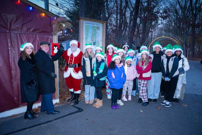 The Girl Scouts from across Suffolk County gathered to flip the switch on the annual Girl Scouts of Suffolk County(GSSC) Holiday Light Show on Nov. 28 at Camp Edey, at 1500 Lakeview Ave., Bayport. The highlight of the show will be “Girl Scout Way,” an area where the five winning creations from the 2025 Girl Scouts Holiday Light Design Contest will be on display. Each design was drawn by a Girl Scout, and the groundkeepers at Camp Edey custom-built them, with creations ranging from six to twelve feet tall. Local design-winners include: Olivia Castelli of Patchogue, Ciara Weisbecker of Babylon, and Amani Bradley-Coleman, Sienna Lebron, Teresa Cortez, Natalia Ciborowski, Kaylee Jimenez, Kiera Green-Wilson, Maggie Ericson, Bomi Oyewo, and Hanmi Oyewo of Lindenhurst. Launched more than 20 years ago, the Girl Scouts of Suffolk County Holiday Light Show has grown into a Long Island tradition — transforming the scenic grounds of Camp Edey into an “Enchanted Forest” of lights. The show remains on display through Dec. 21.