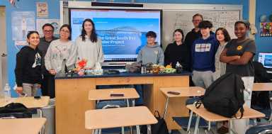 The West Islip High School Environmental Club recently welcomed representatives from Save the Great South Bay for an engaging and educational visit focused on protecting local waterways. During the presentation, the representatives discussed how oyster farming and reseeding initiatives play a vital role in restoring water quality and strengthening the ecosystem of the Great South Bay.