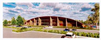 The site of an aviation school once operated by the now-defunct Dowling College has recently been razed, allowing construction of an industrial and recreational project envisioned by a venture capital partnership based in Morristown, NJ, to commence.