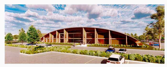 The site of an aviation school once operated by the now-defunct Dowling College has recently been razed, allowing construction of an industrial and recreational project envisioned by a venture capital partnership based in Morristown, NJ, to commence.