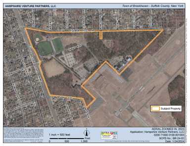 The 105-acre former Brookhaven Dowling College of Aviation campus, located adjacent to Calabro Airport in Shirley, cleared the rezoning and variance hurdles for redevelopment on March 26.