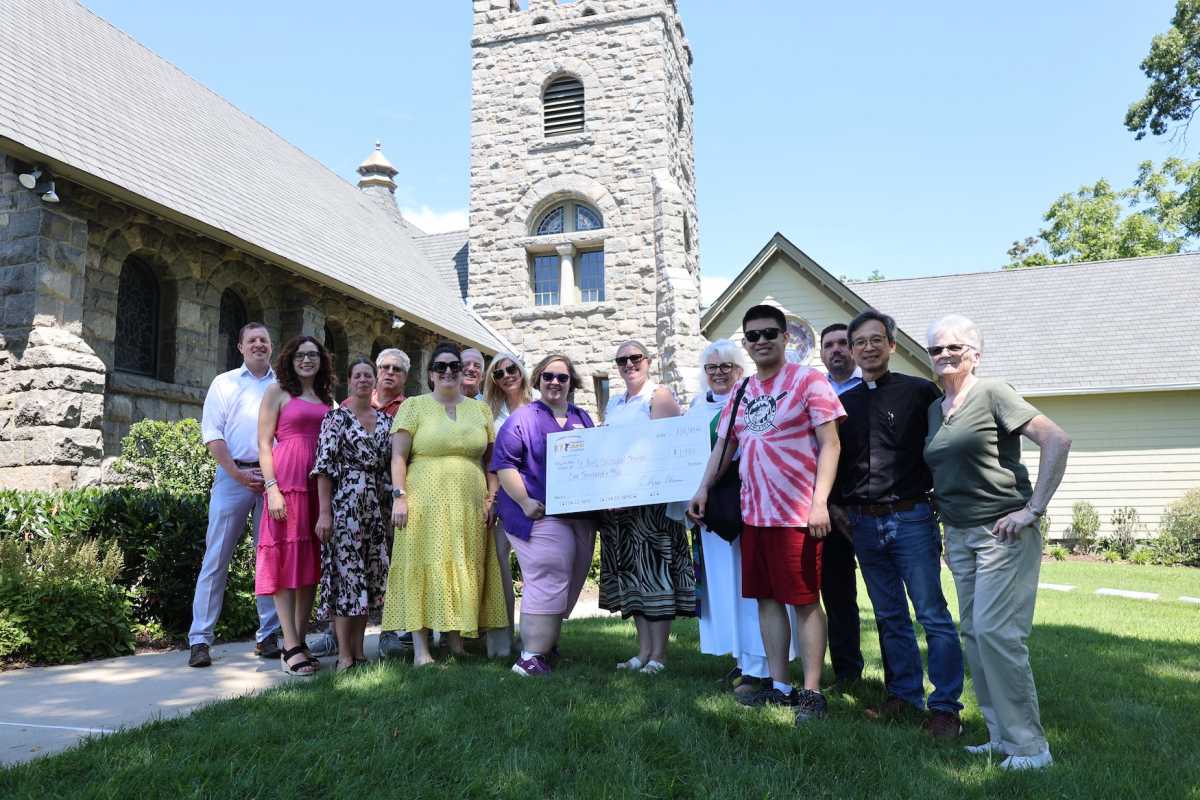 On August 5, the People’s Arc of Suffolk donated $1,000 to St. Ann’s Episcopal Church in Sayville to support the restoration of its historic bell tower, further strengthening a partnership that has created meaningful opportunities for people with intellectual and developmental disabilities throughout the community.