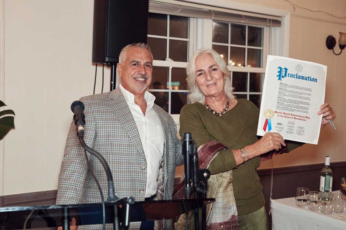 Suffolk County Legislator  Jim Mazzarella with Mastic Beach Conservancy